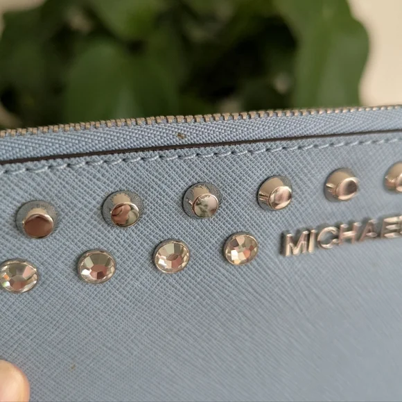 Michael Kors Studded Wristlet / Clutch with Rhinestones - Picture 10 of 16